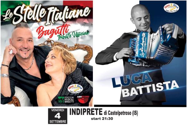 Serata danzante con "Le Stelle Italiane - Bagutti Tributo Ufficiale"  e Luca Battista